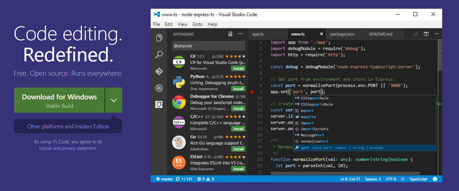 Golang IDE Visual Studio Code